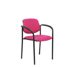 Silla Styl tapizada con Similpiel color Rosa. Brazos fijos