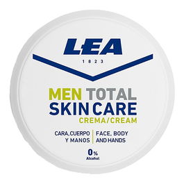 Lea Crema Men Total Skin Care 100 ml Hidratación y Protección para Cara, Cuerpo y Manos