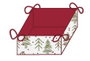 DKD Home Decor Cesta de Navidad Alpina Verde Rojo Blanco Beige Algodón 30x30x8 cm