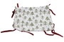 DKD Home Decor Cesta de Navidad Alpina Verde Rojo Blanco Beige Algodón 30x30x8 cm