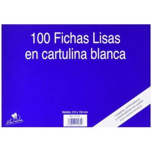 Mariola Fichas de Cartulina Lisa Blanca 215x160mm 180gr Mariola Fichas de Cartulina Lisa Blanca 215x160mm 180gr