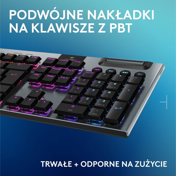Logitech G915 X Tactile Teclado Inalámbrico Mecánico Gaming RGB Layout Polaco Negro