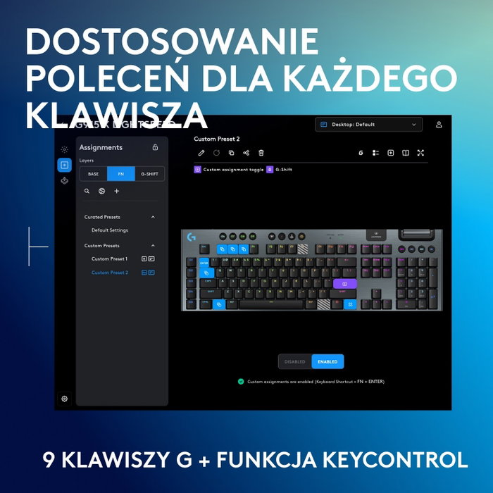 Logitech G915 X Tactile Teclado Inalámbrico Mecánico Gaming RGB Layout Polaco Negro