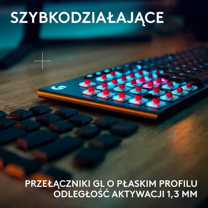 Logitech G915 X Tactile Teclado Inalámbrico Mecánico Gaming RGB Layout Polaco Negro