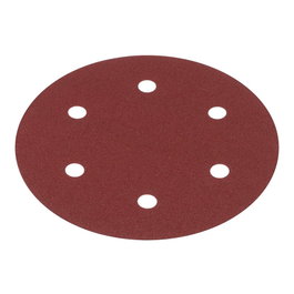 Kreator Disco de lija grano 100 de 225 mm con 6 agujeros, pack de 5 uds
