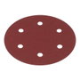 Kreator Disco de lija grano 100 de 225 mm con 6 agujeros, pack de 5 uds