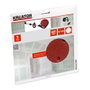 Kreator Disco de lija grano 100 de 225 mm con 6 agujeros, pack de 5 uds