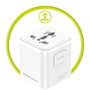 Mobile PW30 Adaptador de Viaje Universal EU/UK/US/AUS, Blanco