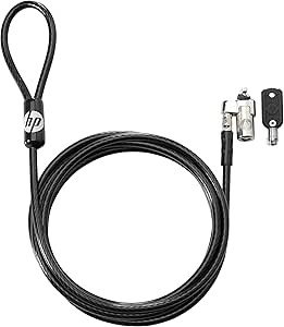 HP Cable Antirrobo con Llave Maestra Negro 1,83m T1A63AA HP Cable Antirrobo con Llave Maestra Negro 1,83m T1A63AA