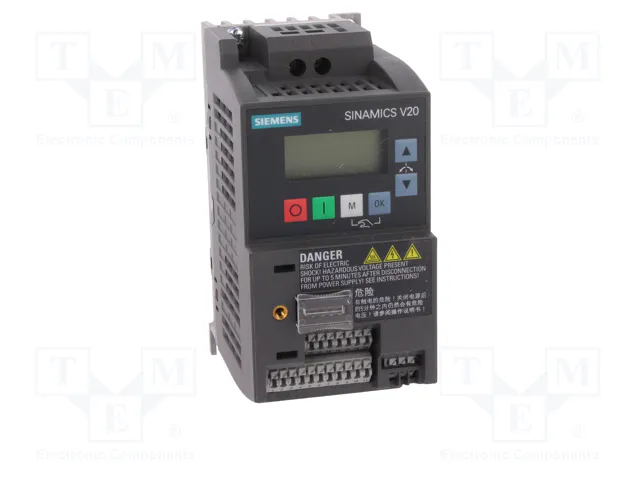 SIEMENS SINAMICS V20 6SL3210-5BB13-7UV1 Inversor Monofásico