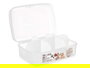 Kinvara Caja Plástico Transparente para Tarta de 6 Huecos 21.5 x 14.6 x 8 cm (Set de 12)