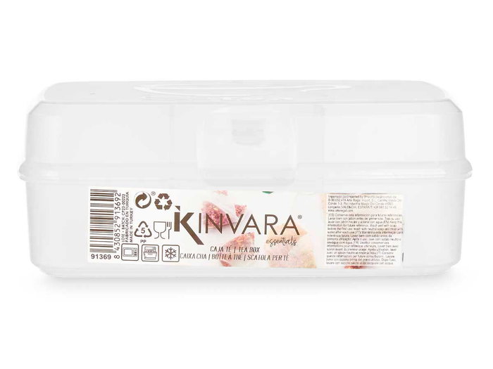 Kinvara Caja Plástico Transparente para Tarta de 6 Huecos 21.5 x 14.6 x 8 cm (Set de 12)