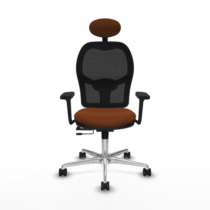 PIQUERAS Y CRESPO Silla de oficina Jorquera con mecanismo Sincro/Traslack Marrón y Negro PIQUERAS Y CRESPO Silla de oficina Jorquera con mecanismo Sincro/Traslack Marrón y Negro