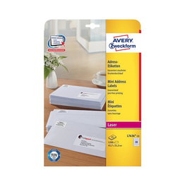 AVERY Zweckform Etiquetas de dirección L7636-25 blancas 45,7 x 21,2 mm