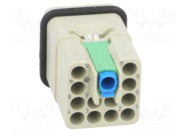HARTING Han Q12-M-QL Plantilla de contacto macho HDC HARTING Han Q12-M-QL Plantilla de contacto macho HDC