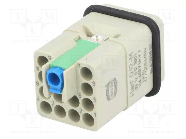 HARTING Han Q12-M-QL Plantilla de contacto macho HDC HARTING Han Q12-M-QL Plantilla de contacto macho HDC