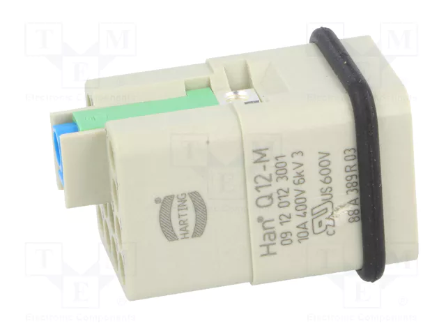 HARTING Han Q12-M-QL Plantilla de contacto macho HDC HARTING Han Q12-M-QL Plantilla de contacto macho HDC