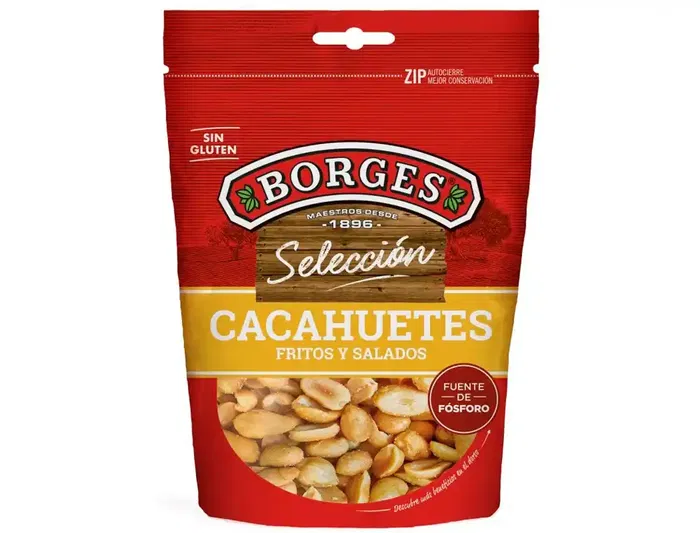 Borges Cacahuete Frito Salado Snack Bolsa 100 g