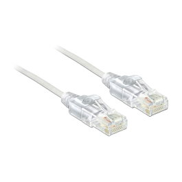 DeLOCK Kabel RJ45 Cat.6 UTP Slim 1 m Blanco