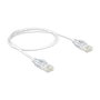 DeLOCK Cable RJ45 Cat.6 UTP Slim 1 m Blanco