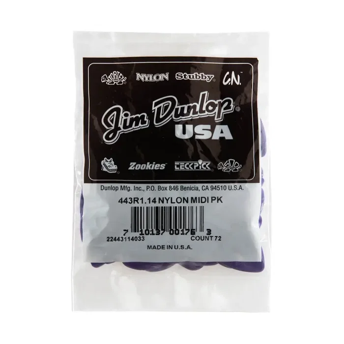 Dunlop Púas Nylon Midi 1,14 mm Standard (Pack de 72)