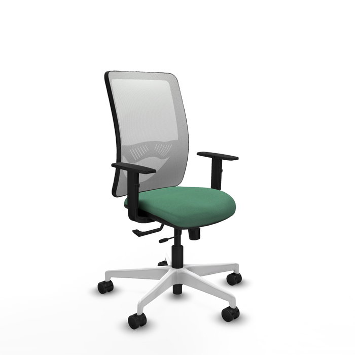 PIQUERAS Y CRESPO Silla de oficina Zulema con mecanismo Sincro/Traslack, verde esmeralda y blanco PIQUERAS Y CRESPO Silla de oficina Zulema con mecanismo Sincro/Traslack, verde esmeralda y blanco