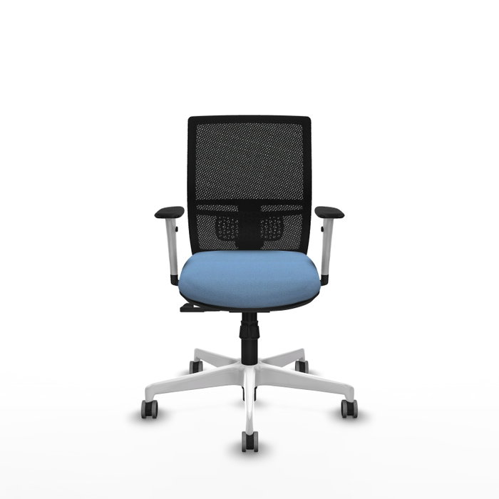PIQUERAS Y CRESPO Silla de oficina Yunquera con mecanismo Sincro, Azul cielo y Negro