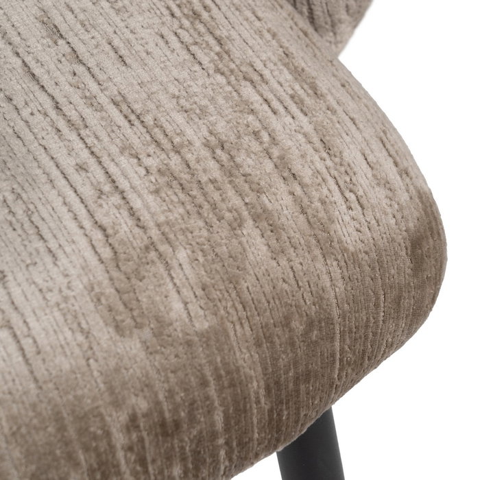 Silla Taupe Tejido-Metal Contract 58 X 60 X 80,50 cm (Set de 2)
