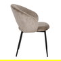 Silla Taupe Tejido-Metal Contract 58 X 60 X 80,50 cm (Set de 2)