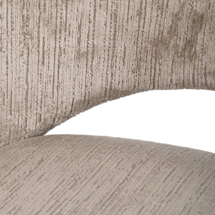 Silla Taupe Tejido-Metal Contract 58 X 60 X 80,50 cm (Set de 2)