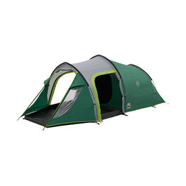Coleman Chimney Rock 3 Plus - Tienda de Campaña Tipo Túnel para 3 Personas, 2 Habitaciones, Tecnología BlackOut, Color Verde/Gris