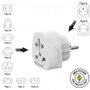 Muvit Enchufe universal for change MCADP0007 1 toma de corriente blanco