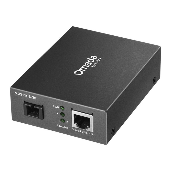 TP-Link Omada MC211CS-20 Convertidor de medios Gigabit WDM Monomodo Negro