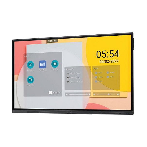 Sharp PN-L862B Pantalla LED Interactiva Táctil 86" 4K Ultra HD con Android, Procesador, 32GB, 4GB RAM, Wi-Fi, Bluetooth - PNL862B