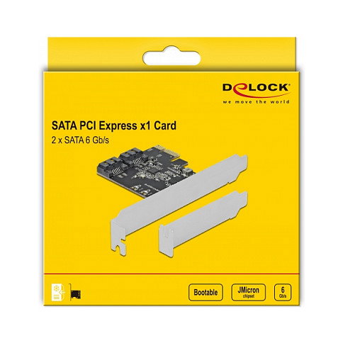 DeLOCK 90431 Tarjeta de 2 puertos SATA PCIe x1 Low Profile DeLOCK 90431 Tarjeta de 2 puertos SATA PCIe x1 Low Profile