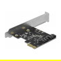 DeLOCK 90431 - Tarjeta de Expansión PCIe SATA 3.0 Interna de 2 Puertos, con Controladora JMicron JMB582, 6 Gbit/s, Factor de Forma Low Profile, Hot-Swap