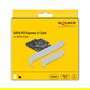 DeLOCK 90431 - Tarjeta de Expansión PCIe SATA 3.0 Interna de 2 Puertos, con Controladora JMicron JMB582, 6 Gbit/s, Factor de Forma Low Profile, Hot-Swap
