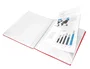 Liderpapel Carpeta Escaparate con Espiral y Gomilla, 80 Fundas, Polipropileno, Din A4, Rojo