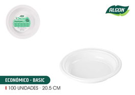 Algon Set 100 Plato H/Red. Plástico Ecológico 20.5 cm (6 Unidades)