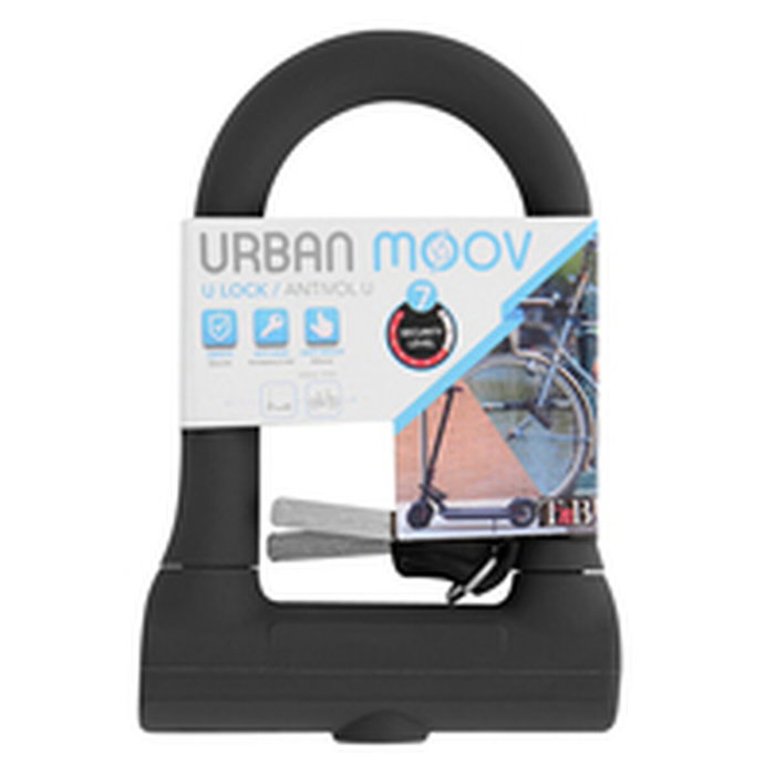 TNB Candado en U Urban Moov para bicicleta o scooter, gris