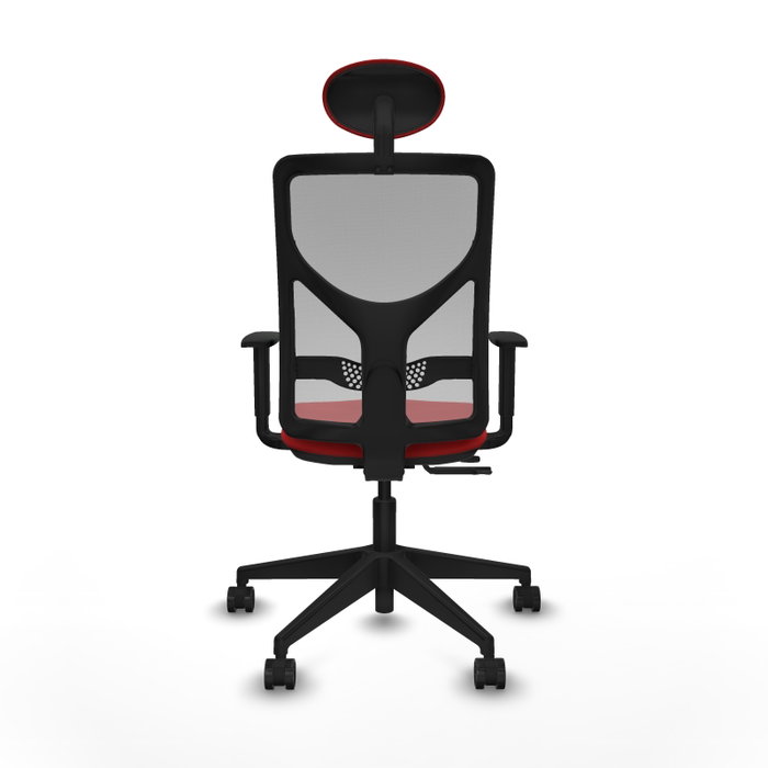 PIQUERAS Y CRESPO Silla de oficina Motilla con mecanismo Sincro/Traslack, Rojo y Gris
