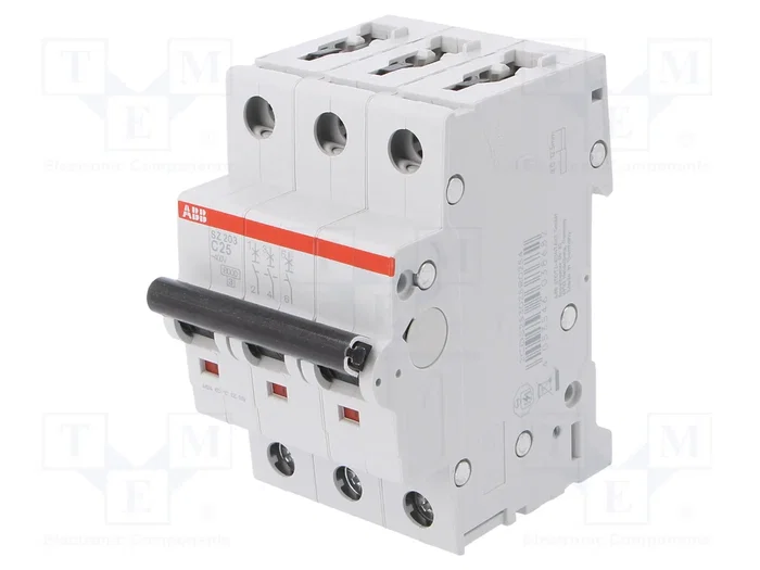 ABB SZ203-C25 Interruptor magnetotérmico 25A 3 polos ABB SZ203-C25 Interruptor magnetotérmico 25A 3 polos