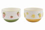 DKD Home Decor Set de 2 Cuencos de Porcelana con Diseño de Frutas 3D de 600ml