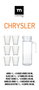 Inde Set de Jarra de Vidrio de 1 Litro y 6 Vasos de 245 ml, Colección Chrysler (6 Cajas)