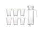 Inde Set de Jarra de Vidrio de 1 Litro y 6 Vasos de 245 ml, Colección Chrysler (6 Cajas)