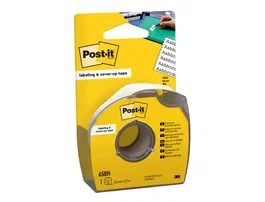 Post-It 658-HD Cinta Adhesiva Invisible para Fotocopias, Rollo 25.4 mm x 17.7 m, 6 Líneas con Dispensador, Adhesivo Reposicionable y Escribible