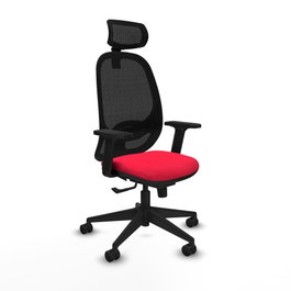 PIQUERAS Y CRESPO Silla de oficina Cilanco Rojo con malla Negra