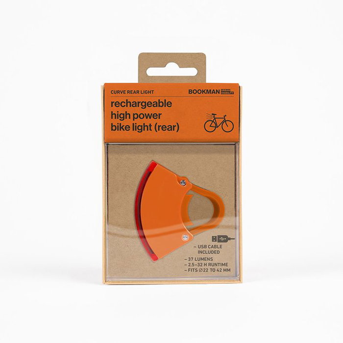 Bookman Luz de bicicleta recargable 37 lúmenes hasta 32 horas IP44 fácil montaje silicona