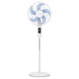 Rowenta VU5450F0 Turbo Silence Ventilador de Pie 40 cm, Blanco, 8 Velocidades, 3000 m3/h, 57 dB, Temporizador 8h, Control Remoto