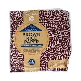 KING SOBA Papel de Arroz Integral Bio 200g Vegano Sin Gluten